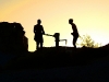 L/cpl Scot Jones and Pte Gifford taking a well wash at Patrol base Tapp Parrang